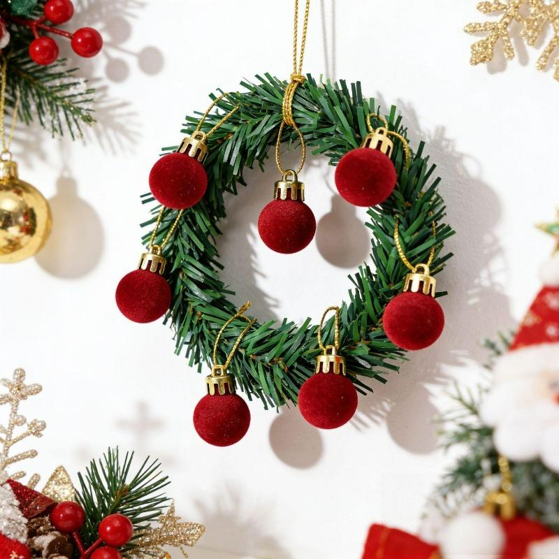 2cm Velvet Christmas Balls Mini Christmas Hanging Ball Pendants New Year Decoration Navidad Festival Home Party Decor Supplies