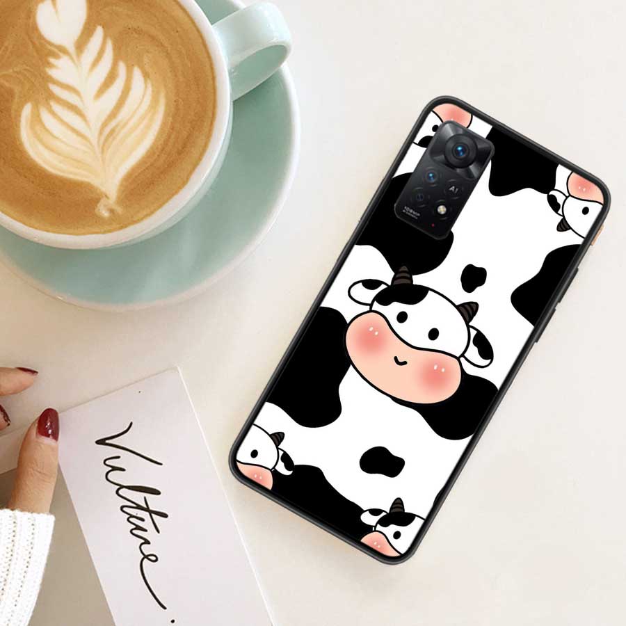New Cute cow print Phone Case For Redmi Note 13 Pro 5G Plus 12 12C 10 10A 10C 9 9A 9C 9T 8 8A K60 K70 Pro Xiaomi Cover 7 7A 6 6A