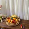 Vietnamese Vine Weaving Nordic Weaving Straw Weaving Fruit Basket Plate Fruit Basket Tea Plate Plate Circular Handle Storage Box