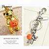 Halloween Keychain Cat Holding Pumpkin Keychain, Metal Car Key Backpack Ring Holder, Handbag Hanging Decorative Accessory Alloy