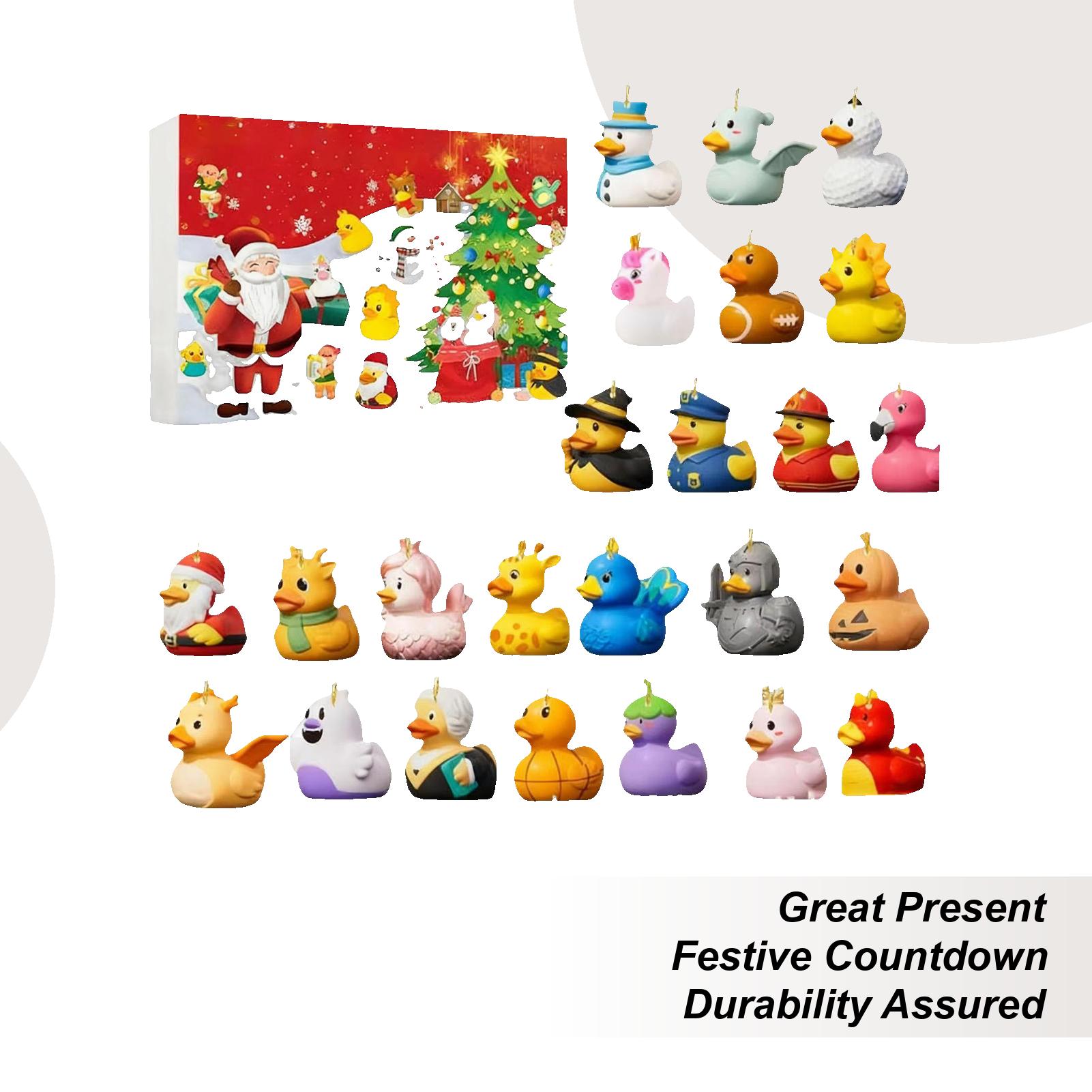 

Duck Christmas Ornament Advent 2D Acrylic Ornament Decoration 24 Days Duck Pendant Countdown Calendar For Home Car Rearview M