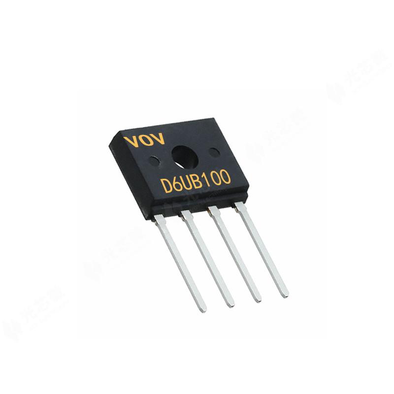 D6UB100 6A 100V Through-hole Bridge Rectifier Diode