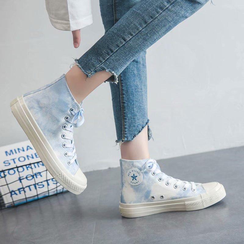 Buy KYLIN Gradient High-top Canvas Shoes Female Students Korean