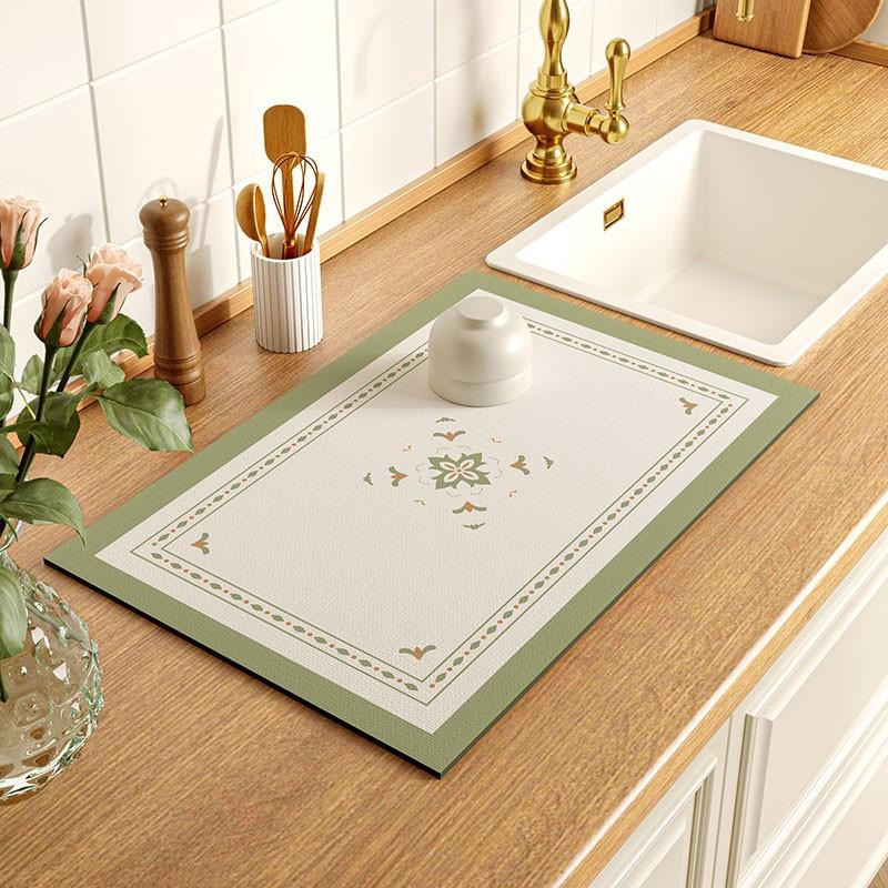 

Маленький и свежий кухонный коврик для столешницы, бытовая раковина, диатомовая грязь, водопоглощающий коврик, посуда, миска, тарелка, противоскользящий коврик для чашки 30*45cm
