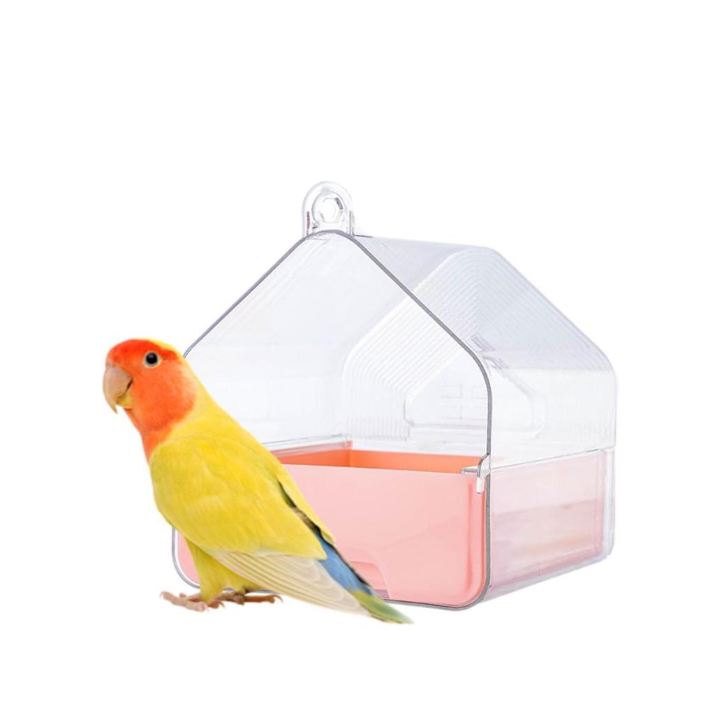 Pet Bird Bath Box,Parrot Bathing Tub, Birdcage, Small Bird Cage, Parrot Water