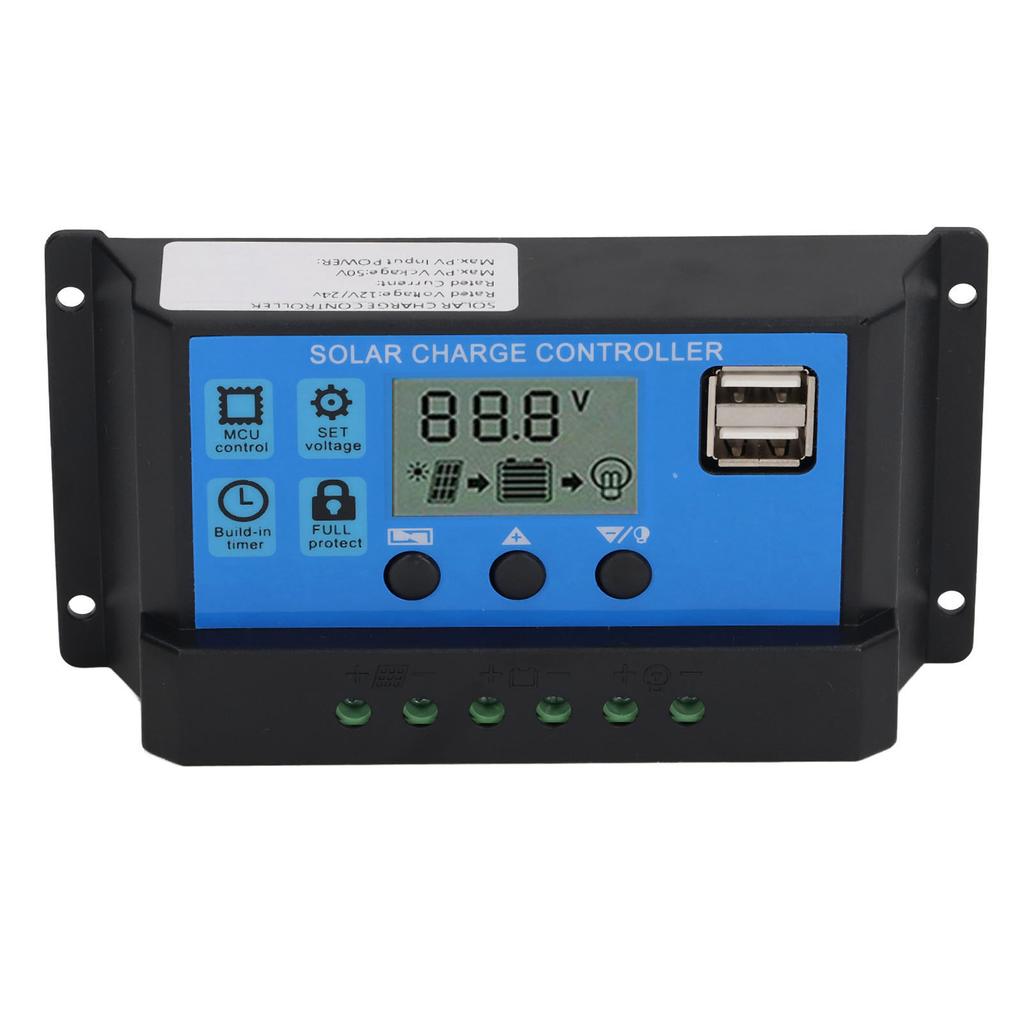 12V 24V Solar Panel Controller PWM Photovoltaic Regulator LCD Display MPPT Solar Charger 100A