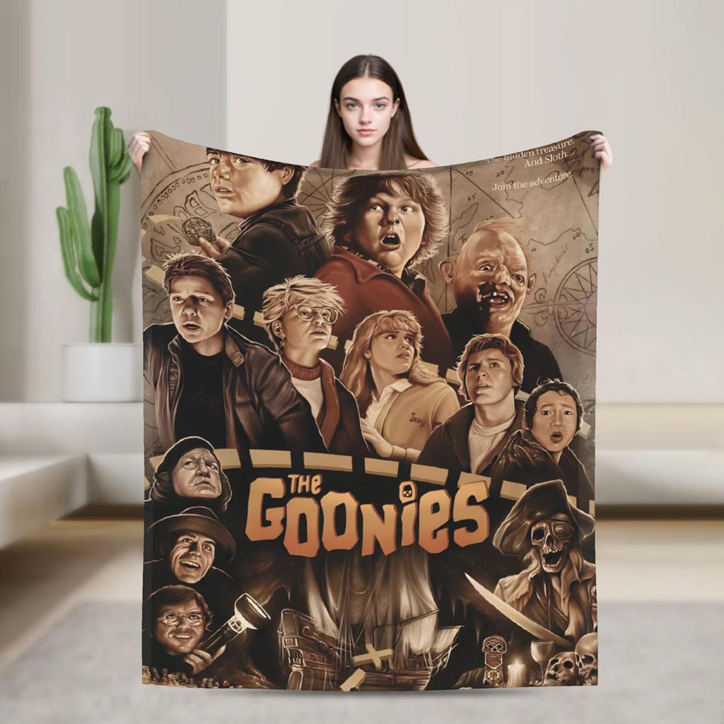 Super Warm Blankets Travel Office The Goonies Never Say Die  Throw Blanket  Flannel Bedspread For Outdoor Novelty Sofa Bed Cover
