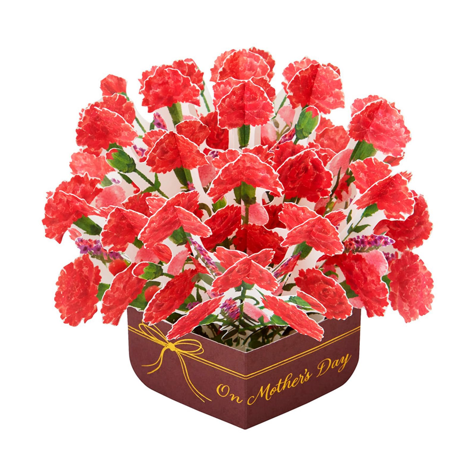 Sanrio Day Greeting 3D Potted Carnation JMD Mother s Card, 9-5 (613924) красный