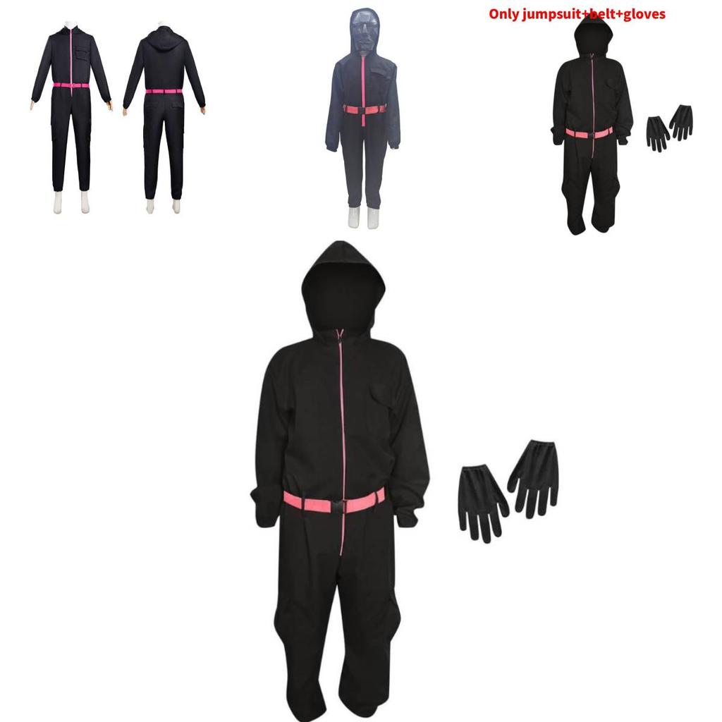 Squid Game Popular Movie Halloween Costume For Kids With Cotton Blend Fabric Cosplay Suit
