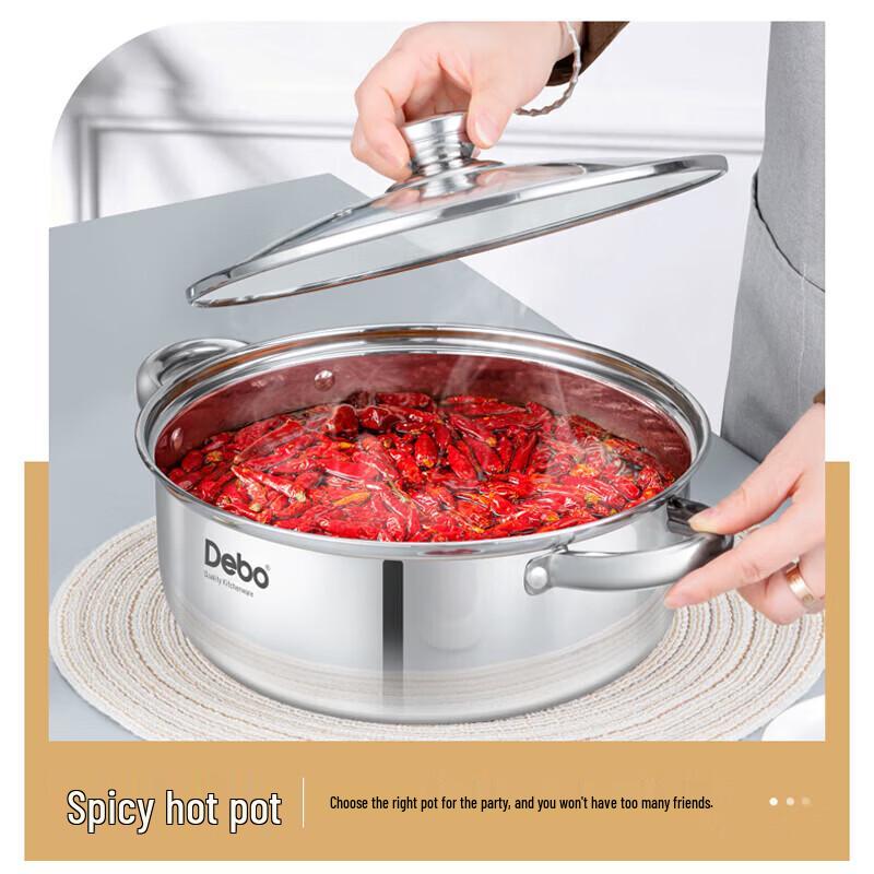 Debo 28cm 304 Stainless Steel Non-Coated Soup Pot