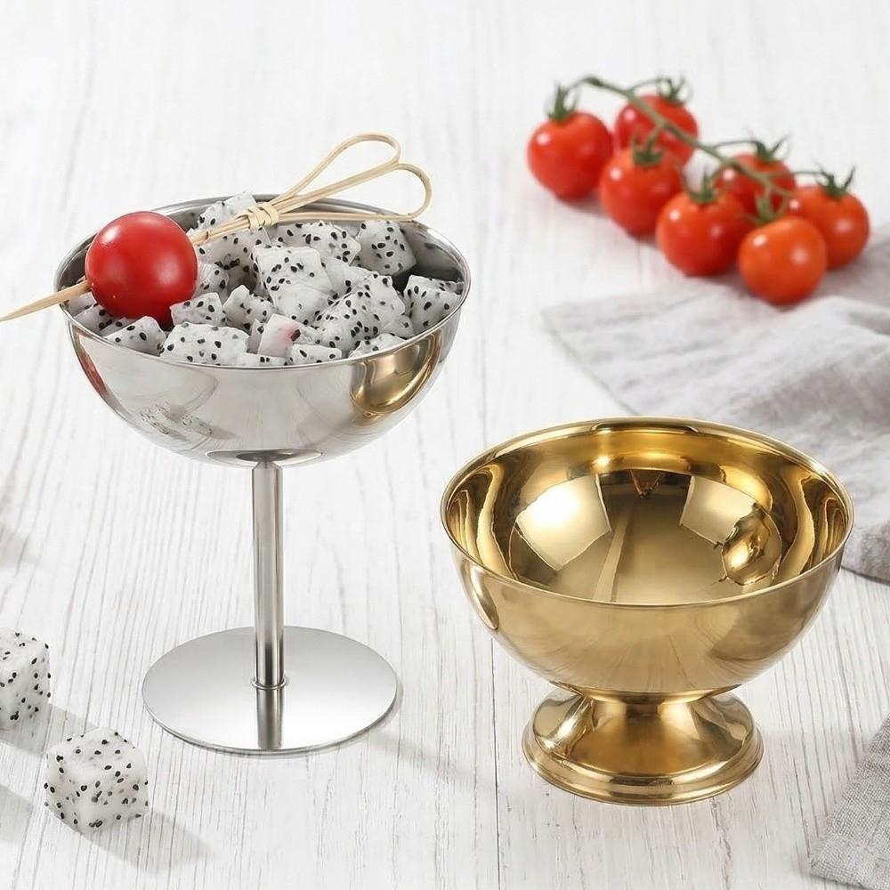 Food Grade Ice Cream Cup 150/250ML Pudding Dessert Bowl Stainless Steel Goblet Cup Bar Tableware