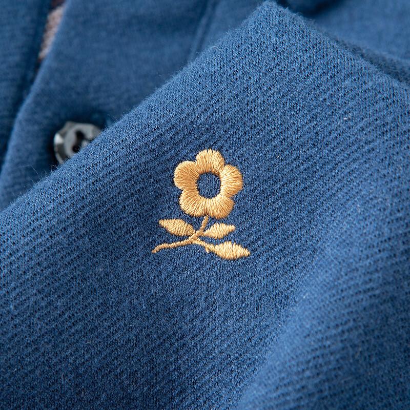 MONTAGUT Pánské polo tričko s dlouhým rukávem ze směsi kašmíru a hedvábí