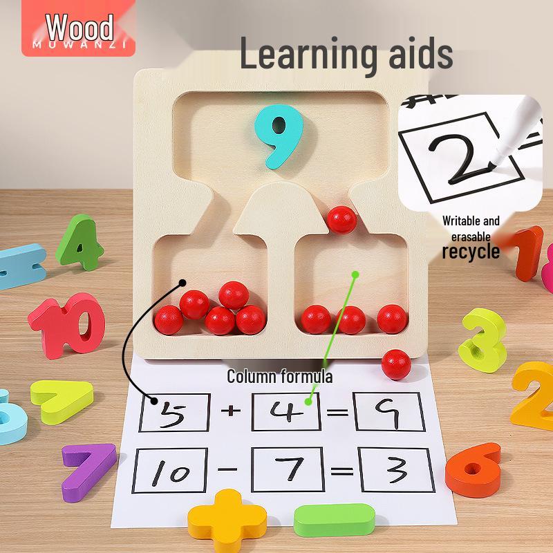 

Montessori Wooden Arithmetic Learning Aids for Children: Enhance Logical Thinking with Number Addition and Subtraction