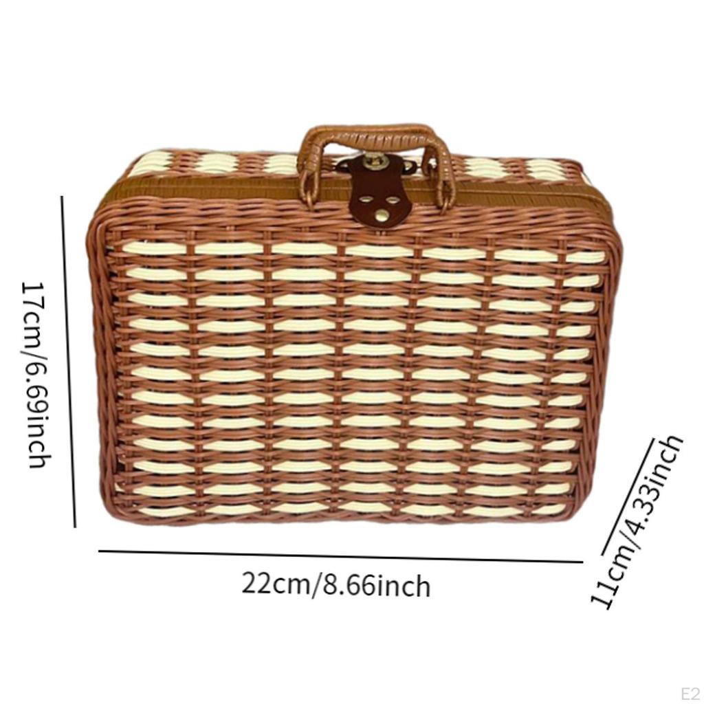 Handmade Storage Basket Festival Gift Box Suitcase for Desktop Household