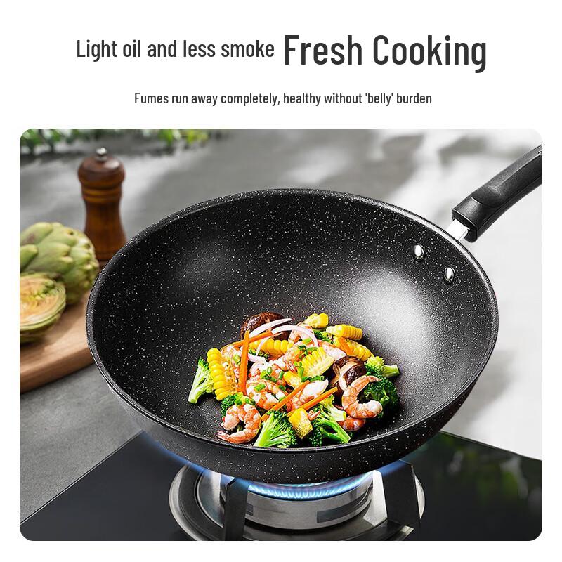 Supor 32cm Maifan Stone Non-Stick Wok
