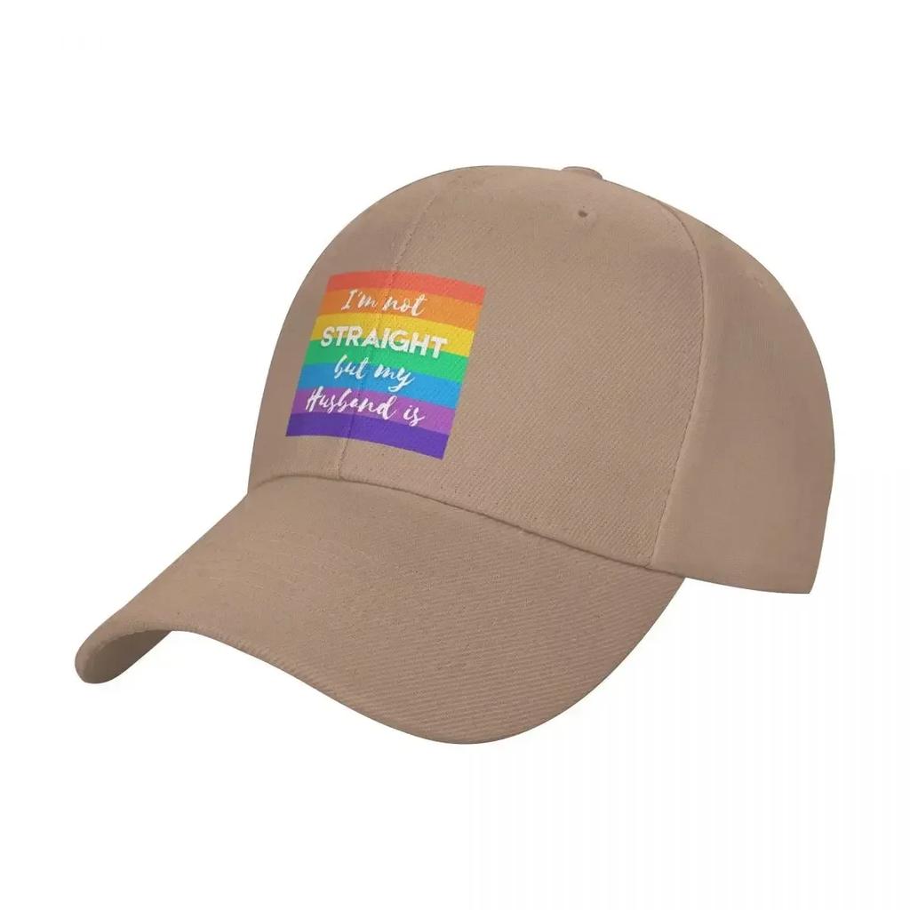 Im Not Straight But My Husband Is Baseball Cap Custom Cap Ball Cap Luxury Man Hat GirlS Hats Mens