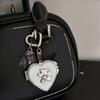 Butterfly Locket Bag Charm Photo Locket Silver Rhinestone Purse Accessories Pink Crystal Set Bag Charm
