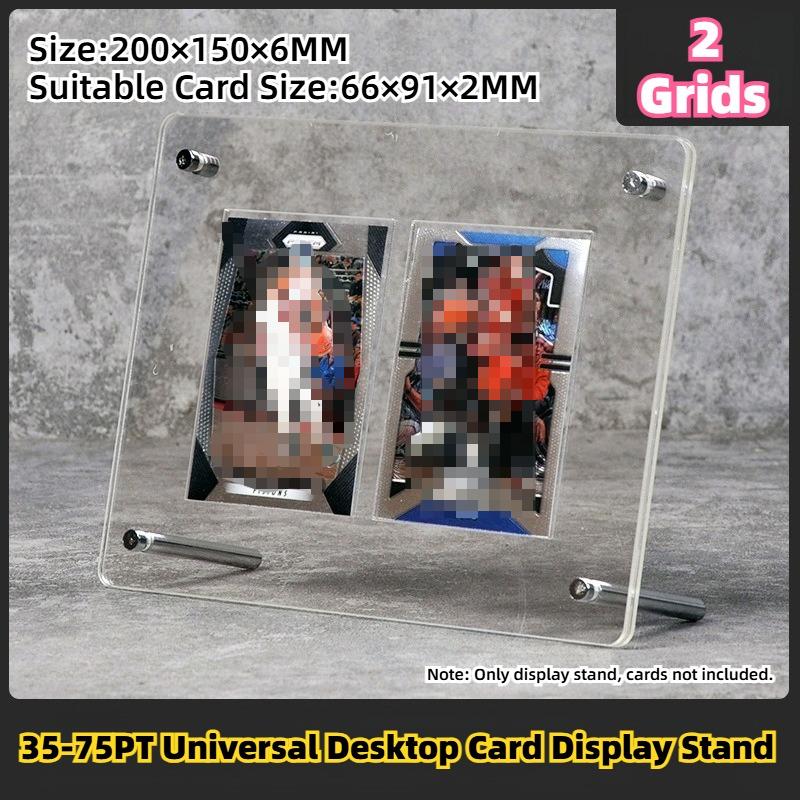 

2-12 Hole Transparent Acrylic Sports Card Display Stand for Showcasing Baseball Cards MTG and TCG Card Dustproof Protective Case