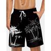 Modische Bequeme Atmungsaktive Strandshorts Herren Bunt 3D Bedruckte Boardshorts Sommer Lässige Urlaubskurz Hosen Locker Surf Badehosen