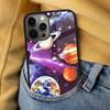 Moon Stars Space Soft Phone Case for iPhone 17 Air 16e Pro Max 15 Pro 13 14 Plus 11 12 MagSafe Magnetic Coque