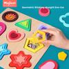 Wooden Shape Puzzle For Toddlers With Geometric And Farm Animal Designs For Early Learning