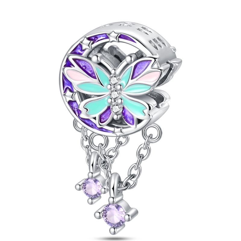 

100% Copper Metal Best Wishes Shiny Dreamcatcher Net Series Charm Bead Components Bead Components Compatible With 3mm Authentic Original Bracelets Do