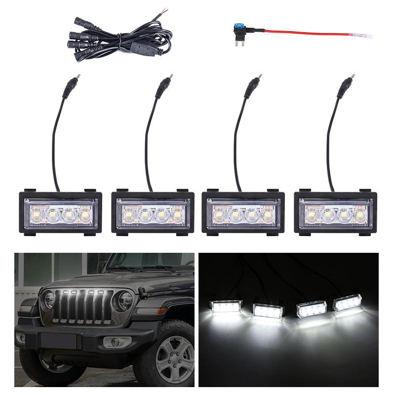 Jeep Wrangler JL 18-23 RGB DRL Grille Lights with 7-Color APP Control
