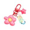 Five Petal Flower Star Keychain Candy Color Alloy Bag Charm Accessory Decoration For Women Girls Lady
