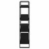 Bookshelf 4 Shelves Black 100 x 30 x 140 cm Solid Pine Wood