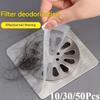 10/30/50pcs Floor Drain Is Attached To Bathroom Hair Filter Bathroom Sewer Filter and Kitchen Anti-blocking Net Drain Cover