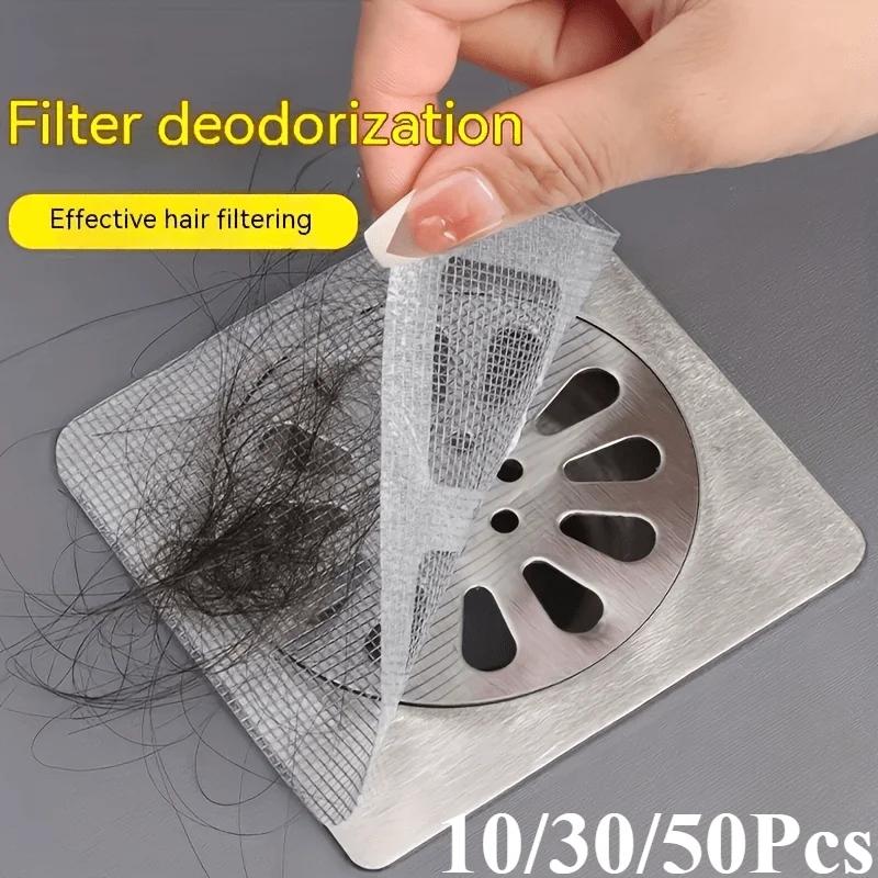 10/30/50pcs Floor Drain Is Attached To Bathroom Hair Filter Bathroom Sewer Filter and Kitchen Anti-blocking Net Drain Cover