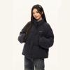 Koreanischer Karierter Kurzer Baumwollmantel für Damen, Locker und Vielseitiger Winter Verdickter Brotmantel und Baumwollgepolsterte Jacke