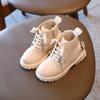 Girls Martin Boots Autumn Newestprincess Single Boots British Style Fashion Children Boy Soft Leather Waterproof Short Boots