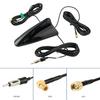 POBADY DAB DAB+ FM/AM GPS Antenna Shark Fin Car Radio Antenna Signal Amplifier with SMA-SMB-DIN Plug Connector and 5M RG174 Cable for Car Digital FM/A