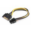15 Pin To 6 Pin SATA Adapter Cable Graphics Card Power Cord SATA Power Cable Video Card Power Cable
