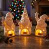 3D Printed Santa Claus Candle Holder Hollow Out Gnome Shape Candle Holder  Fireplace Decor