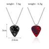 Guitar Pick Necklace Heart Ruby Pendant Eddie Munson Clavicle Chain Punk Strange Horror Things Choker Cospaly Jewelry Gifts