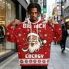 Men's Christmas Print Hoodie with Pocket for Casual Athletic Wear