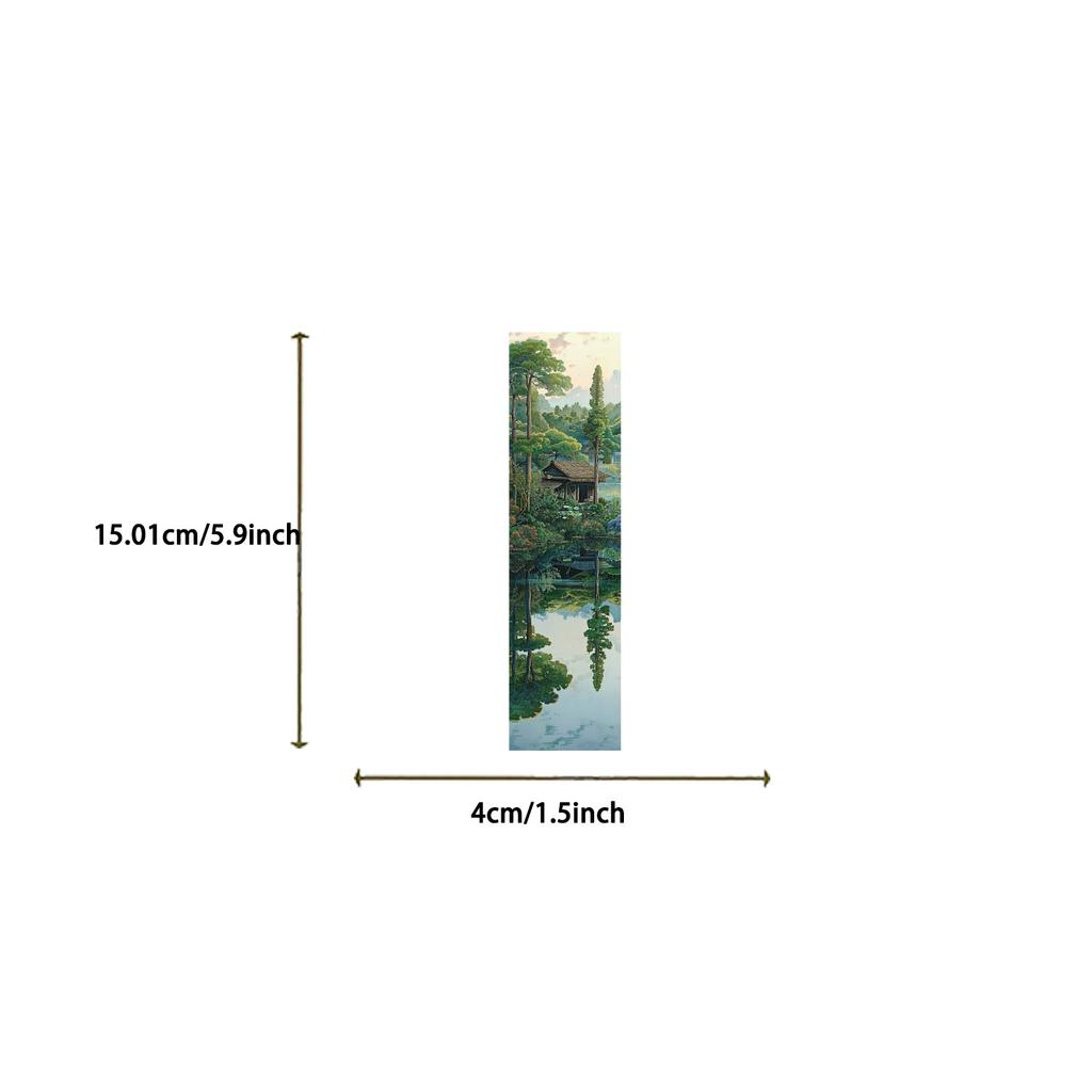 30 Huguang Mountain Color Bookmark Series Simple Handbook Literary Creative Materials Ins Reading Paper Bookmarks Can Be DIY