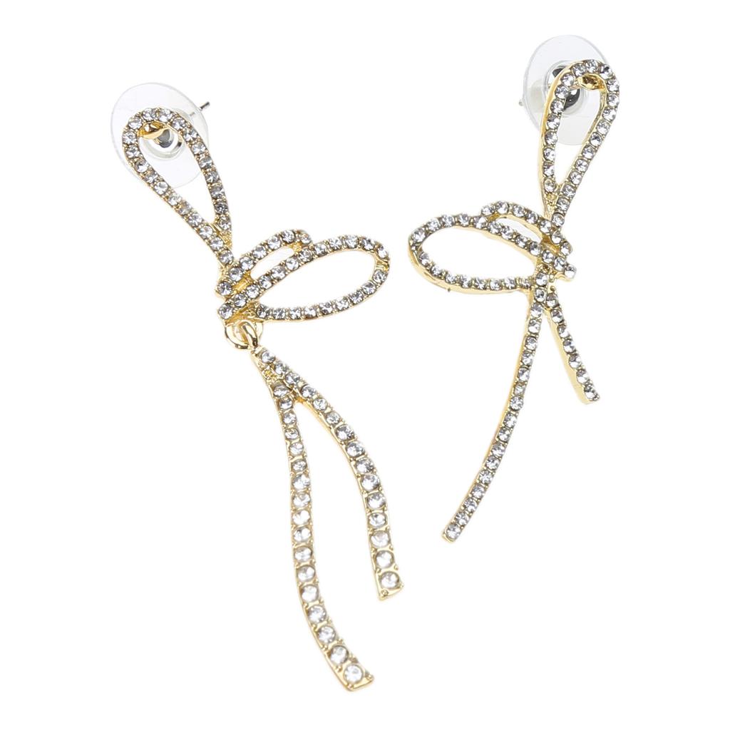 Fashionable Studs Earrings Alloy Bowknot Earrings Ear Studs Comfortable Wear Ear Pins Ear Pendant Perfect Gift for Women