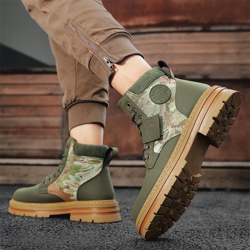 Fashion CYYTL Mens Boots Ankle Cowboy Combat Winter Tactical Motorcycle Chelsea Casual Shoes Leather Work Outdoor Hiking Designer Luxury