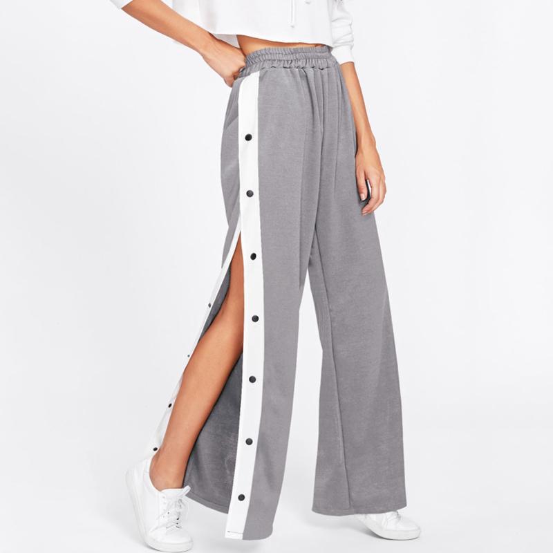 Buy Women Loose Pants Fashion Button Up 