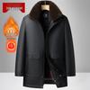 Men's Fleece-Lined Faux Leather Jacket