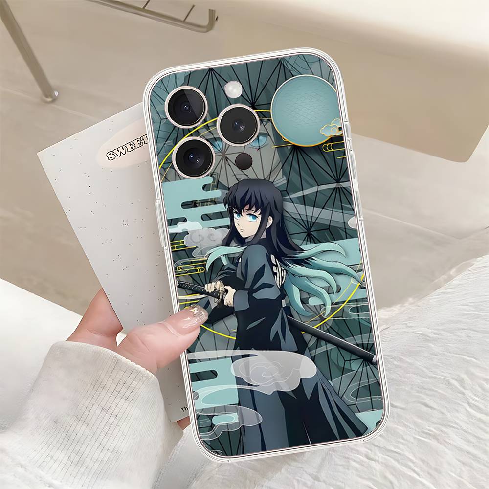 Cute T-Tokitos M-Muichiros Phone Case For Iphone17 16 15 11 13 14 Pro Max 7 8 Plus X Xr Xs Max Se2020 12mini Transparent Cov