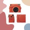 HIYQIN Instax Case, FUJIFILM Instax SQUARE SQ1 Camera Bag, Protective Camera Case with Shoulder Strap, PU Leather (Orange)