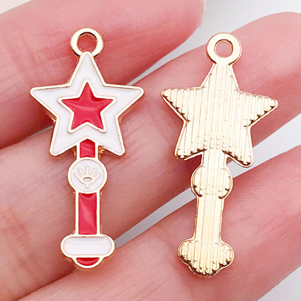 Red And Love Heart Peach Jewellery Accessories Diy Bracelet Keychain Necklace Pendant Alloy Oil Drop