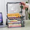 Foldable Book Box Student Dormitory Classroom Book Organizer Transparent Waterproof Household Book Organizing Storage Box Props