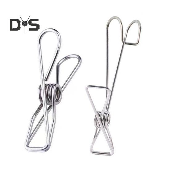 20 szt. stalowych metalowych klipsów z długim ogonem i haczykami, odpornych na rdzę, mocnych, sprężynowych, uniwersalnych, wiszących klipsów
