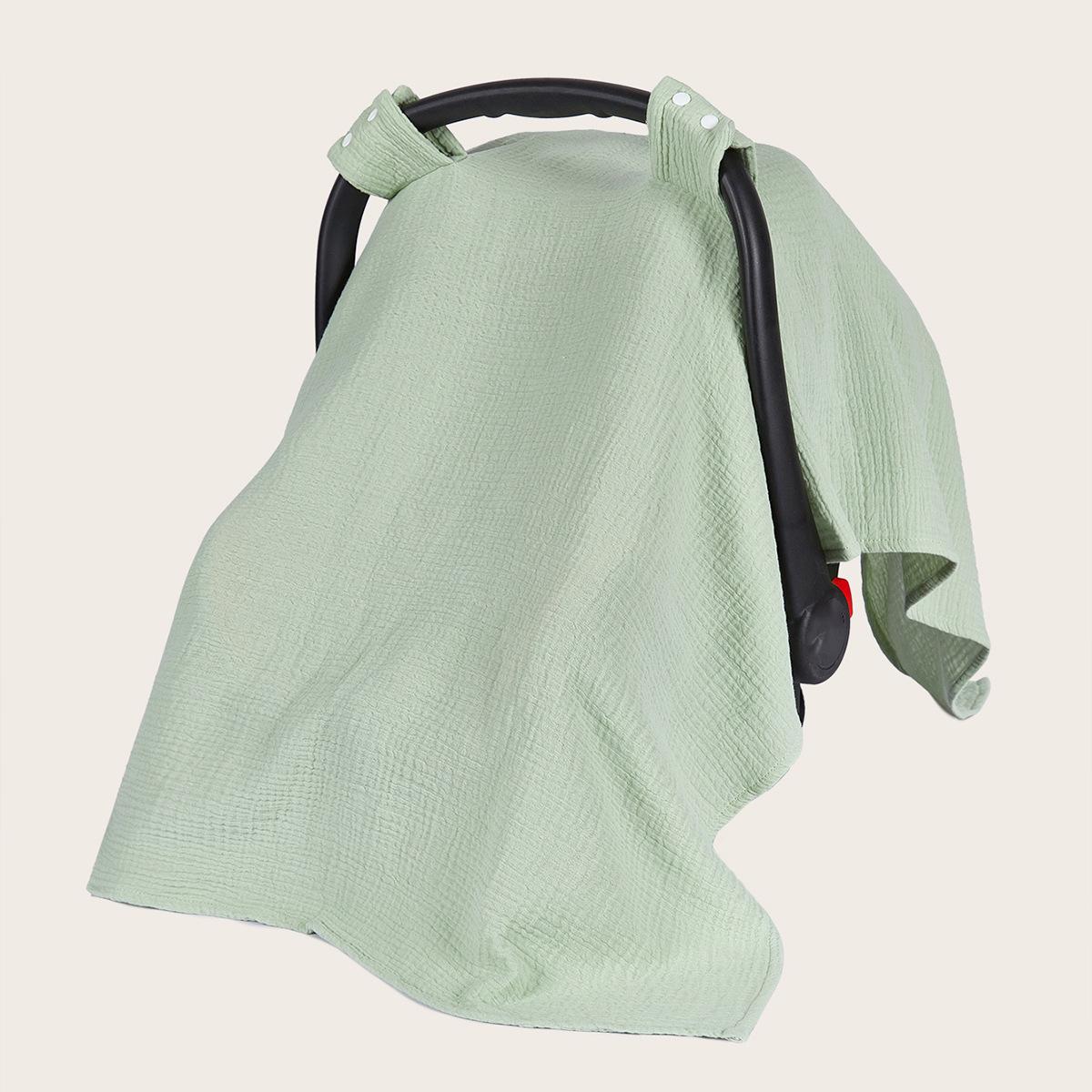 Cotton Crepe Baby Carrycot Cover Gauze Stroller Sunshade Blanket Multifunctional Children s Blanket FreeSize