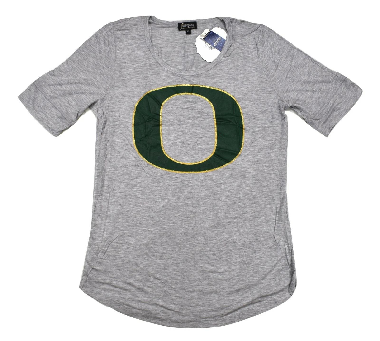 Gameday Couture NCAA Womens Gray Oregon Ducks Rayon Shirt NWT S, M, L, XL 4XL